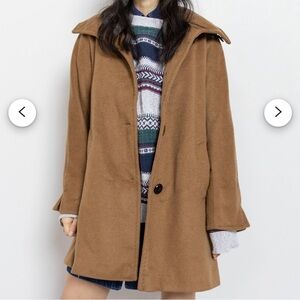 Ellen Tracy - Caramel Brown Wool Blend Coat - Size 6